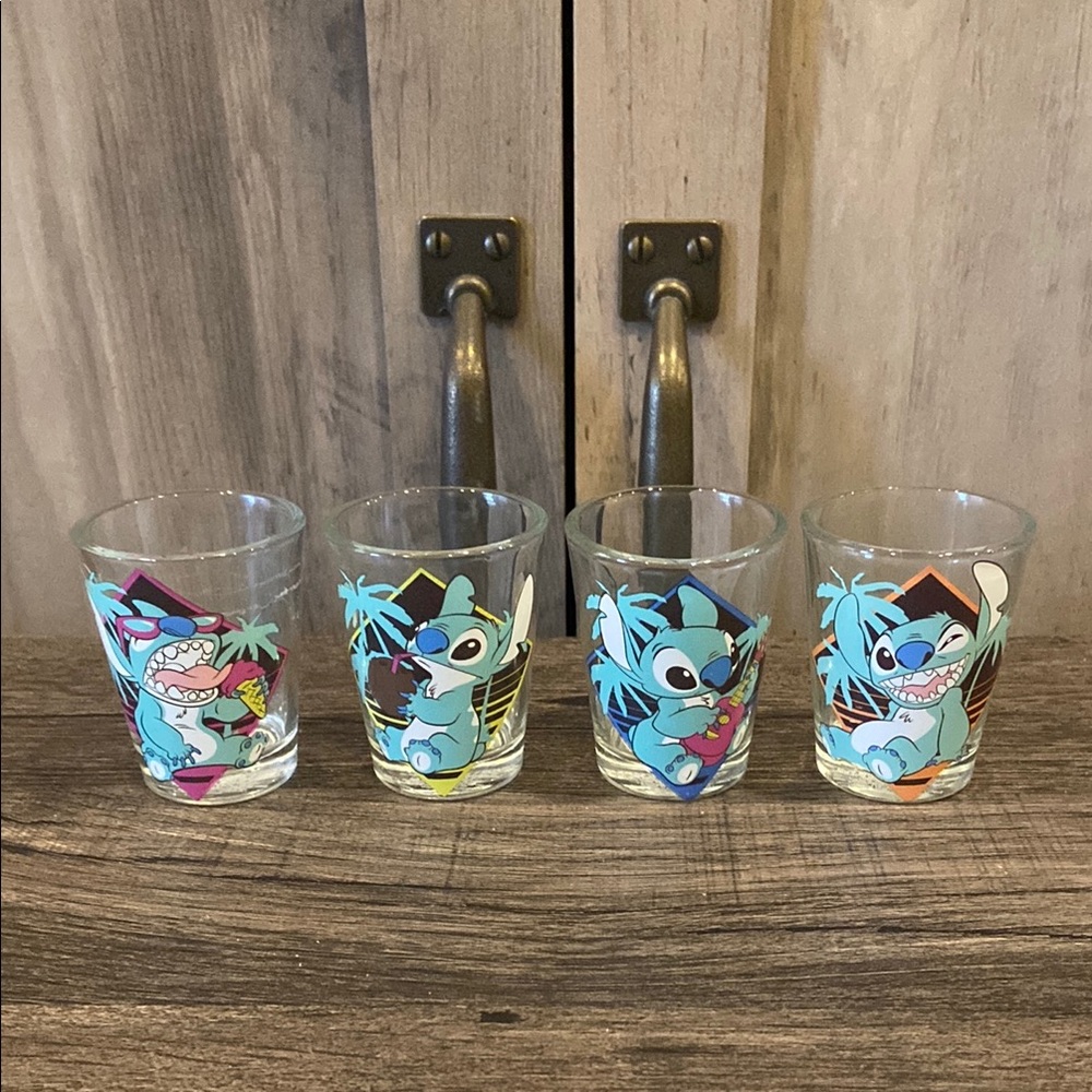 Stitch Tropical Neon Shot Glass Set of 4